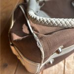 Rafe Brown and White Shoulder Bag with Silver Hardware Photo 8