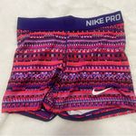 Adidas Nike Pro Multicolor Patterned Shorts Photo 1
