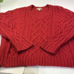st. john's bay Red Cable Knit Sweater Photo 10
