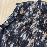 Molly Bracken  Navy and White Patterned Blouse Photo 3