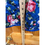 Richard Warren 100% Silk Floral Jacket 14 Vintage Puff Sleeve Evening Top Blue Photo 6