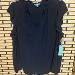 Terra & Sky  Black Blouse Size 4X Photo 0