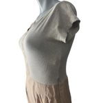 FABIANA FILIPPI Dress Tan Beige Colorblock Small Sheath Boho Lagenlook V Photo 4