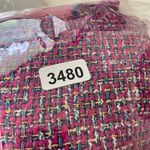 J.Crew  Womens Blazer Fitted Jacket Pink Purple Gold Pockets Size 2‎ Autumn Tweed Photo 7