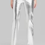 Wild Fable High Rise Flare Casual Metallic Silver Photo 1