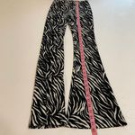 Topshop Zebra Print Flared Pants Women’s Size 2 Stretch High Waist Retro Y2K Photo 8