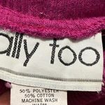 Vintage Sally Too Sweatshirt 80s Turtleneck All Over Print Pink Zumba Medium Purple Photo 2