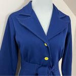Vintage 60’s JC Penny Fashions Navy Double Dagger Collar Leisure Dress 13 Blue Photo 1