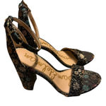 Sam Edelman Women's Yaro Floral Print Block Heel Open Toe Sandal Grey Size 8 Photo 0