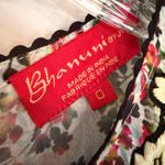 Bhanuna Anthropologie Floral Bell Sleeve Mini Dress Women's 0 Blue Boho Feminine Green Photo 8