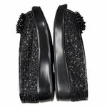 Helens Heart Wedge Sandal Womens 8 Black Open Toe Sparkle Bling Crystal Bow Glam Photo 6