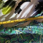 Midnight sky  Women's Floral Green Blue Lightweight Wide Leg Pull On Pants Medium Photo 5