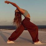 New Free People Movement Find Your Flow Pants Balloon Leg Harem Joggers Size XS Brown Photo 1