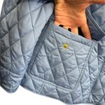 Charter Club Women's Quilted Barn Jacket Snap Front Pockets Blue Spring Size L Photo 6