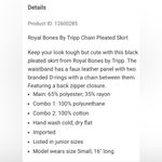 Royal Bones TRIPP -  Black Pleated Mini Skirt Photo 8