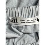 ZARA  Womens Gray Drawstring Elastic Waist Button Down Mini A-Line Skirt Size L Photo 2