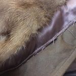 Vintage Leather & Mink Collar Coat Nubuck Coat Size M Photo 8