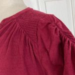 Free People  ruched sleeve top, womens oversize xs short sleeve peasant blouse Photo 4