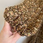 VICI  Brown Floral Smocked Long Sleeve Mini Flounce Dress Size XL Photo 7