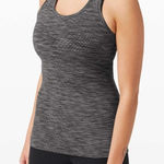 Lululemon Cool Racerback II Nulu Wee Are From Space Dark Carbon Ice Grey EUC Photo 0
