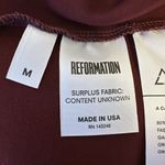 Reformation  Bodycon Square Neck Mini Dress Size M Medium Maroon Red Short Sleeve Photo 6