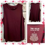 Tek Gear  maroon burgundy on-the-go-gear tank top - maroon burgundy - size Large Photo 1