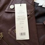 Veronica Beard NWT Marea Leather Moto Jacket in Brown Size 2 Photo 13