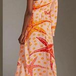 Anthropologie  Farm Rio One-Shoulder Starfish Maxi Dress Size Small NWOT $248 Photo 1