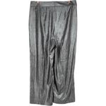 Banana Republic Womens Relaxed Lame Trouser Pants Gunmetal Silver Size 14 Hoiday Photo 3