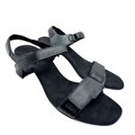 Munro  Sandals‎ Size 8.5 Wide Black Open Toe Leather Denise II Block Heel NEW Photo 1