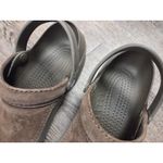 Crocs  Troika Brown Slingback Suede Rubber Slip On Comfort Clogs Womens Size 9 Photo 2