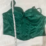 Satin Spaghetti Strap Party Crop Top Rave Cute Zip Back‎ Outfits Corset Size L Photo 7