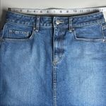 Denim Mini Skirt Women's Size 0 Ann Taylor LOFT Blue Jean Mini Skirt Photo 9
