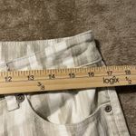 Chico's  Jeans Womens 1.5 M/L Platinum Denim Beige Zig Zag Pattern High Rise Pants Photo 4