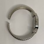 JJ women’s silver tone quartz analog cuff bracelet watch 21mm case 7” running Photo 5