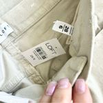 Loft  Tan Velvet Button Ankle Pants 6/28 NWT Photo 2