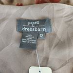 Dress Barn Vintage Brown Red Floral Bias Cut Silk Midi Dress Asymmetrical L Photo 6