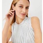 Ann Taylor Pintuck Yoke Mock Neck Shell Tank Sleeveless Top size small Photo 1