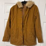 Forever 21 Brown Hooded Jacket with Faux Fur Trim Photo 0