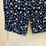 Talbots Women Sz 6 Navy Blue White Blue Beach Umbrella Print Shorts Photo 6