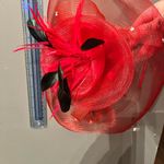 Source Unknown Red headband fascinator headband with feathers Kentucky Derby Photo 4