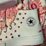 Converse  White and Red High-Top Sneakers Classic Design Photo 2