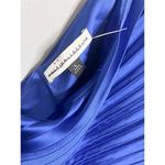 Anthropologie NEW Delfi Collective Solie Pleated One-Shoulder Cutout Sheath Gown Blue Maxi Photo 3