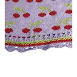 ZARA Womens Knit Cropped Cami Tank Top M Purple With Cherries Photo 1