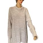 Old Navy  Plus Size Cream White Cable Knit Long Sleeve Casual Turtleneck Sweater Photo 0
