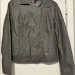 Forever 21  faux leather moto jacket gray size L Photo 1