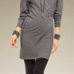 CAbi Put On Sweater Dress Long Sleeve Slimming Ruched Obsidian Gray 3650 Size S Photo 0