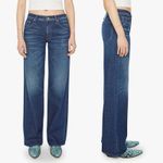 MOTHER Down Low Spinner Heel Jeans Digital Underground Wide Leg 32 NWT Blue Photo 1