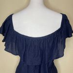 Tommy Bahama Oversize Linen Off The Shoulder Ruffle Pocket Mini Dress XXS Photo 6