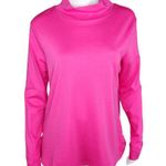 Isaac Mizrahi Live! Essentials Mock Neck Top Dolphin Hem Vibrant Pink Small NWOT Photo 0